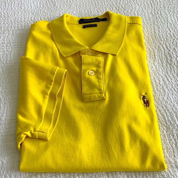 Polo Ralph Lauren in bright yellow, Size medium, Pima soft touch. - Picture 1 of 6